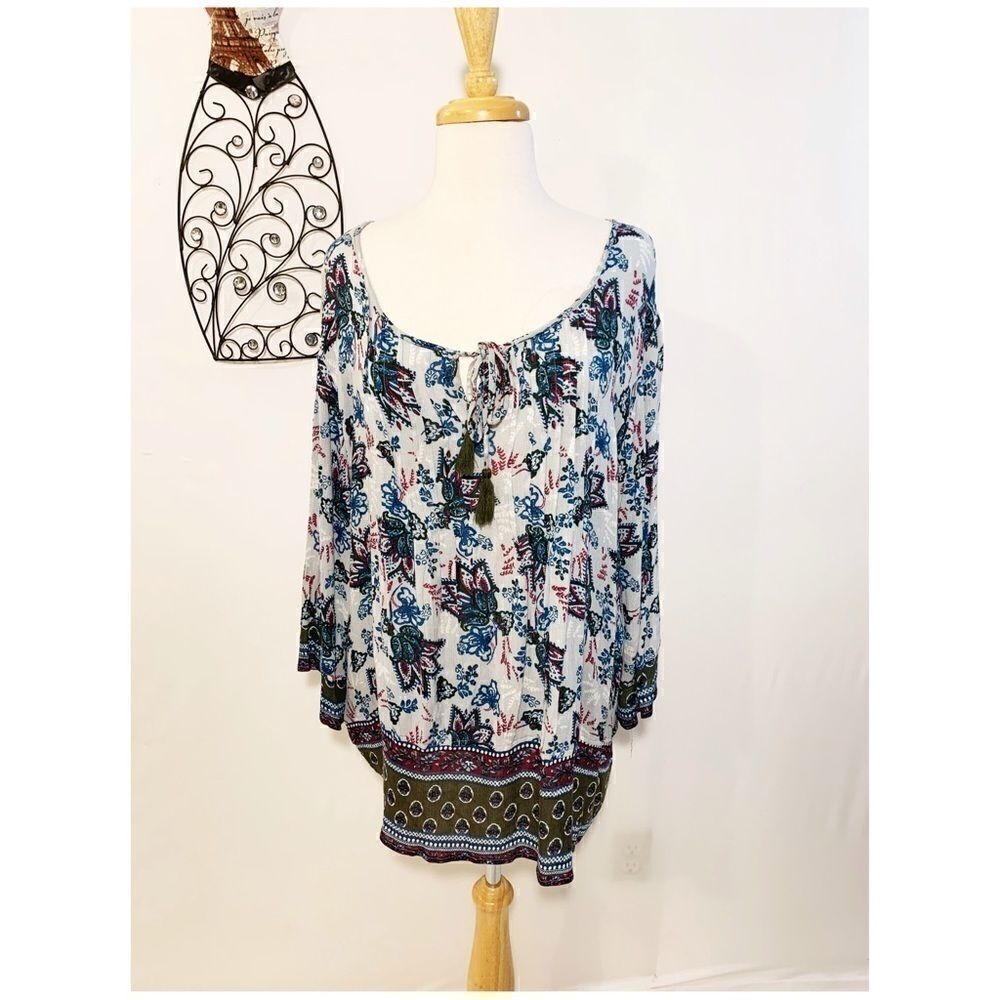 NWOT Great Northwest Indigo Blouse (XL) - Picture 9 of 12